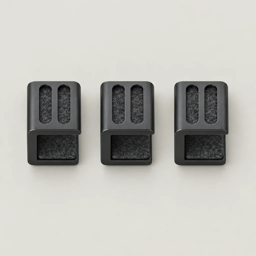 Desk-Edge Cable Clips (Set of 3) seen from above