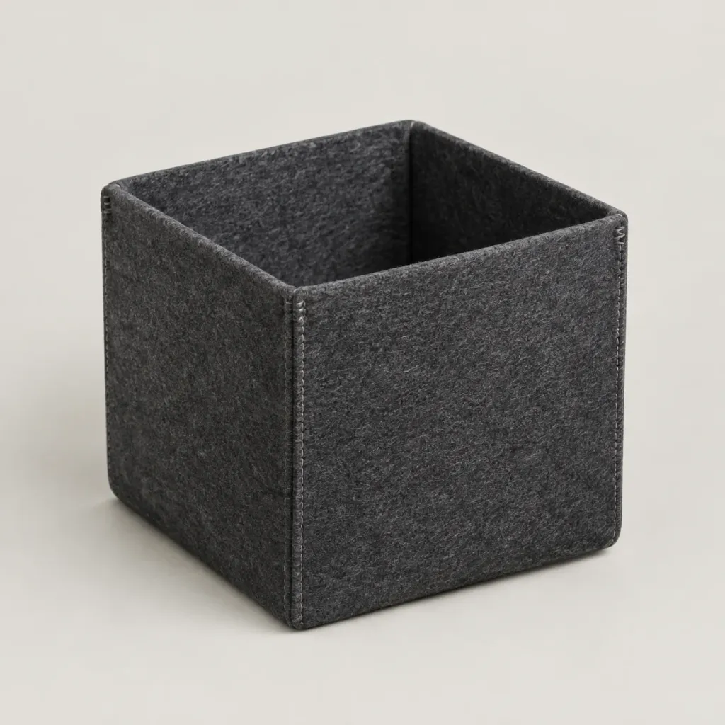 Felt Bin 2×2 — Charcoal