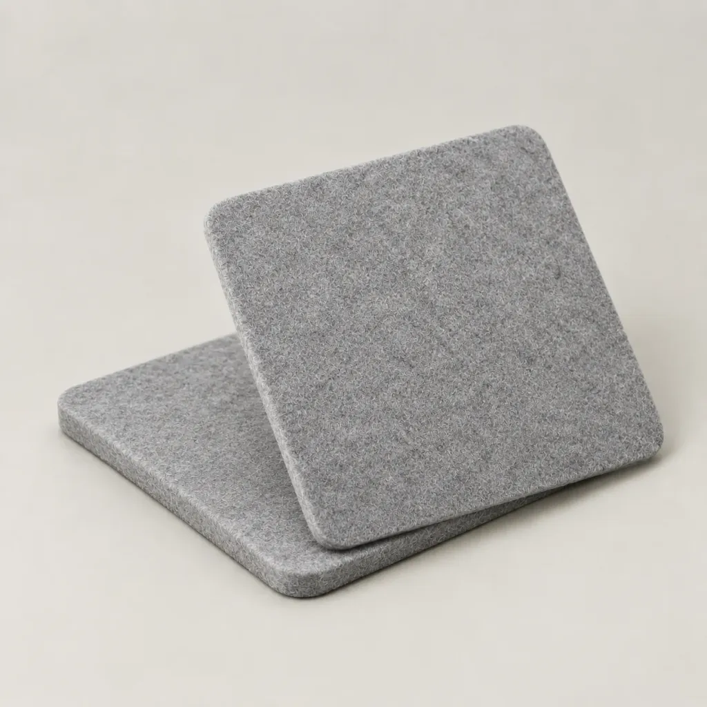 Felt Mouse Pad Pair — Fog