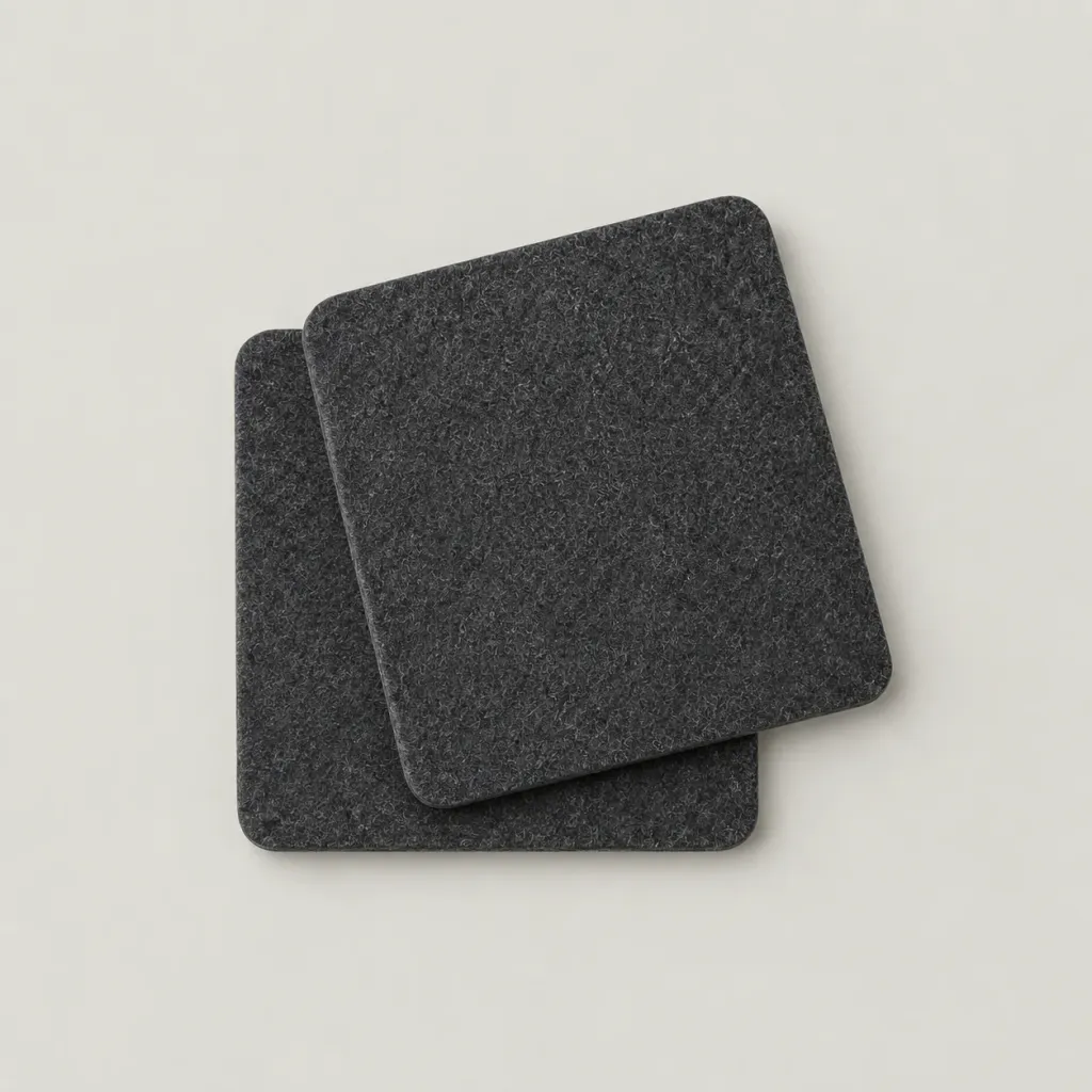 Felt Mouse Pad Pair seen from above