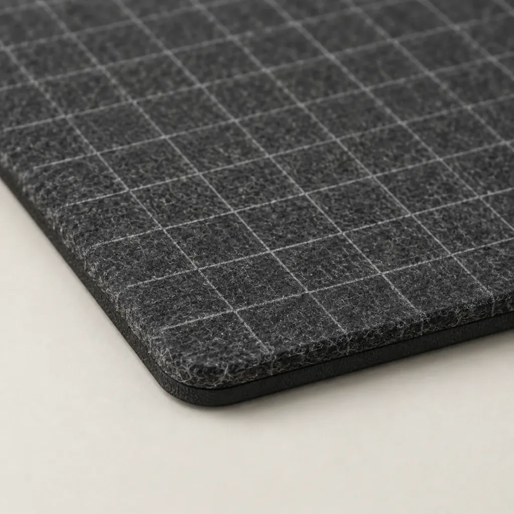 Grid Felt Desk Mat, material detail