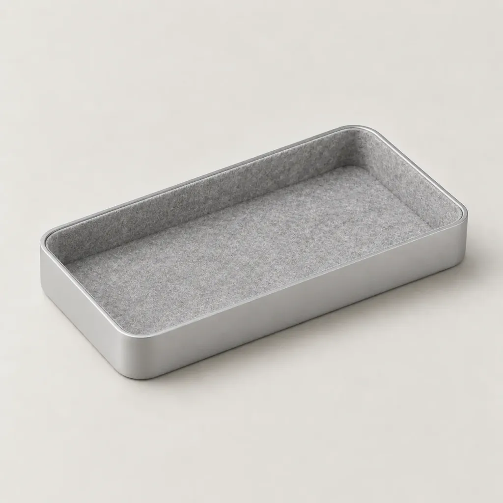 Grid Tray 2×1 — Silver