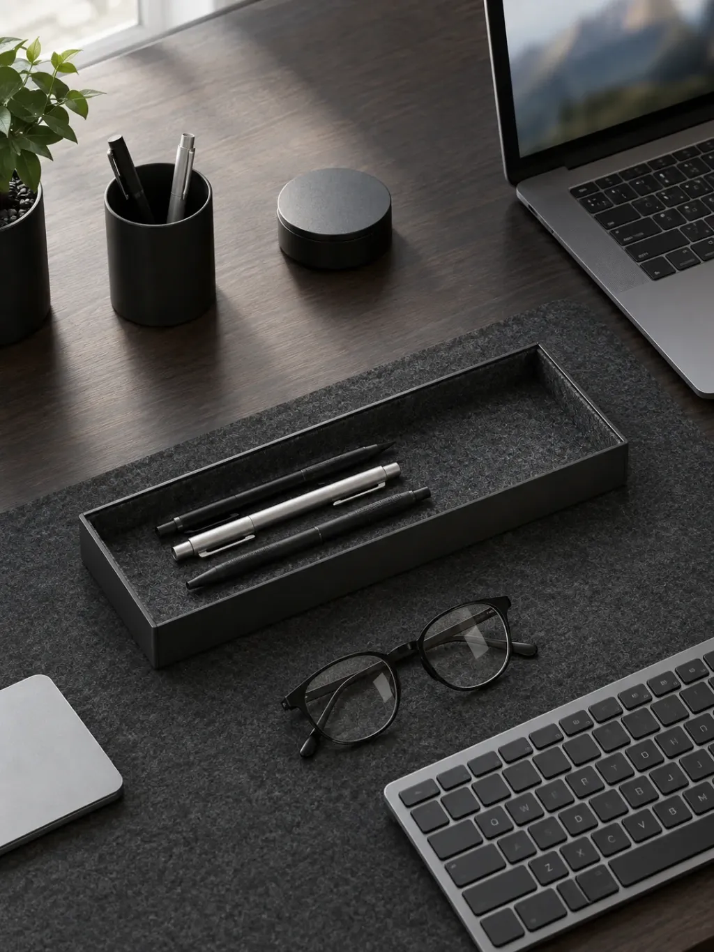 Grid Tray 4×2 in use on a desk