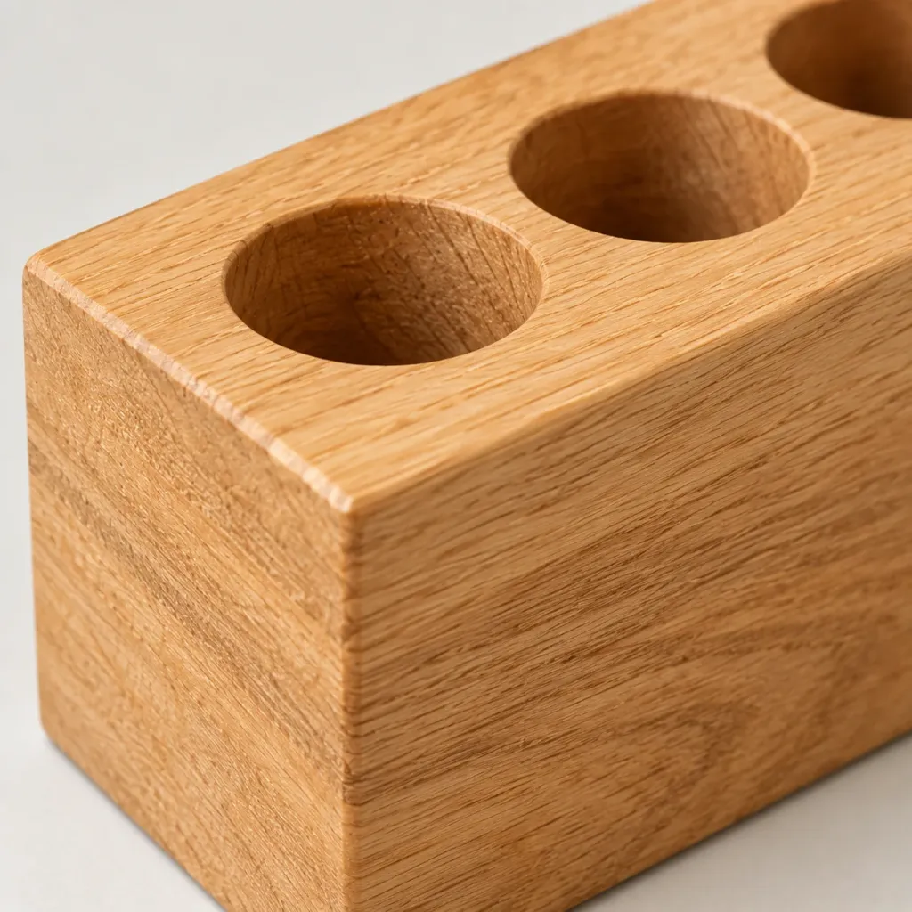 Oak Pen Block 2×1, material detail