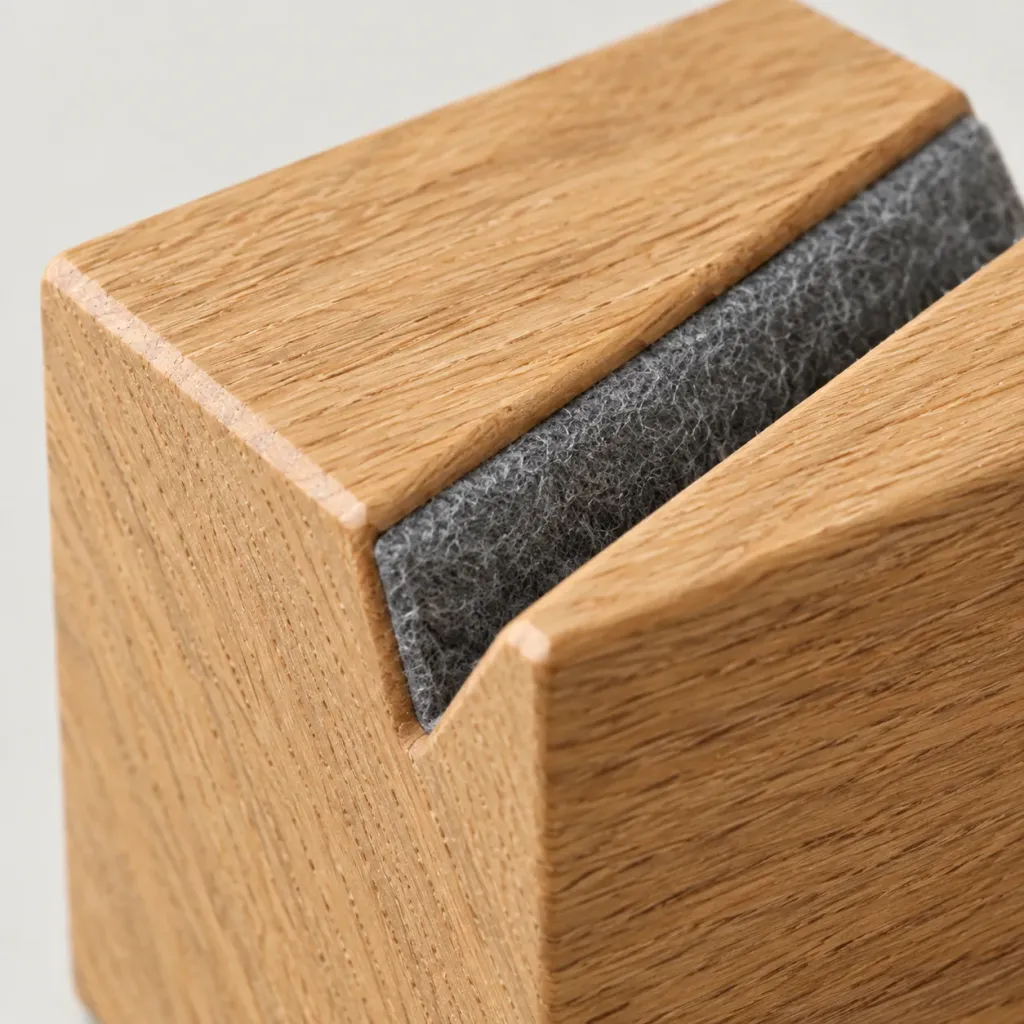 Oak Phone Stand, material detail