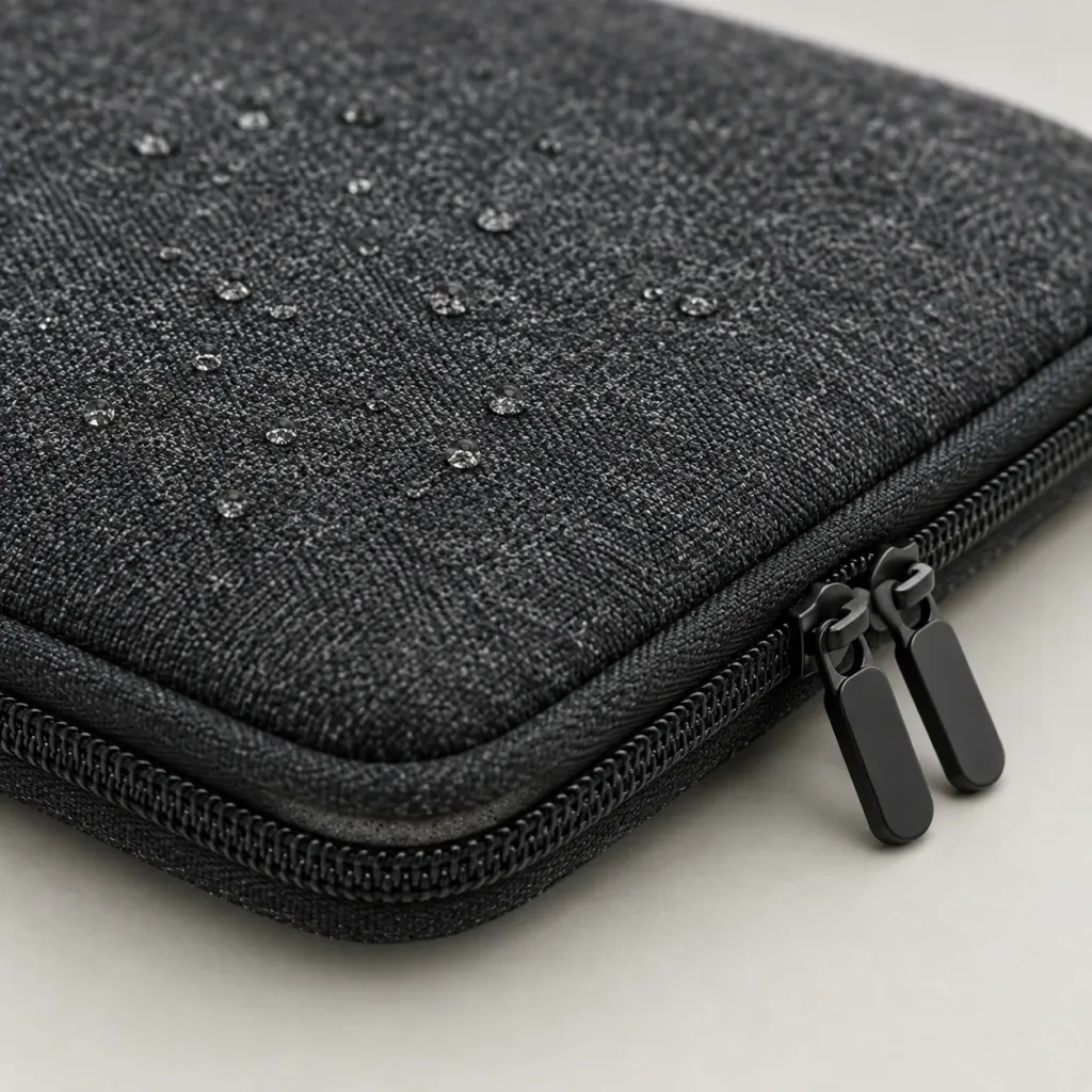 Padded Zip Sleeve, material detail