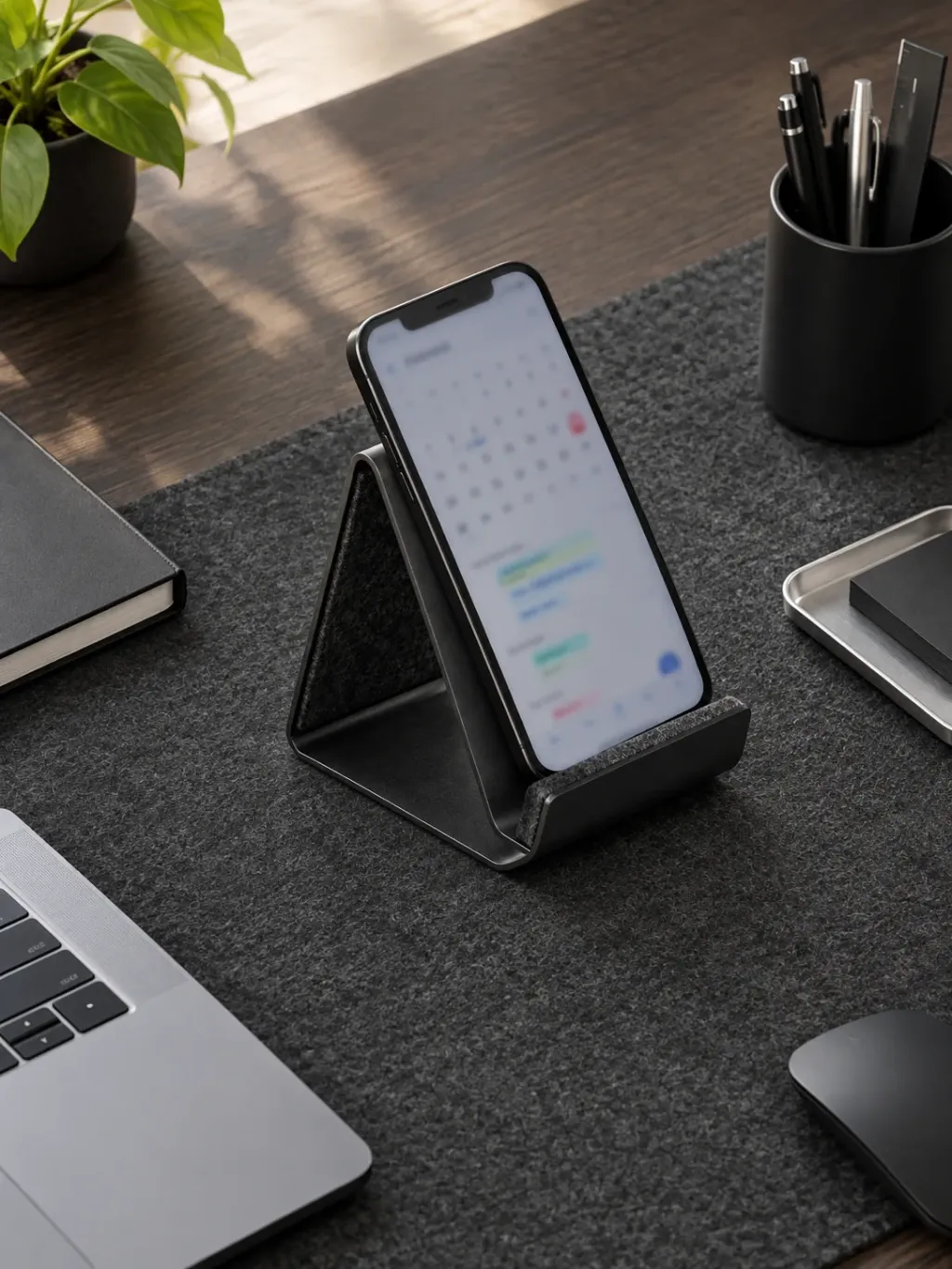 Phone Stand 1×2 in use on a desk