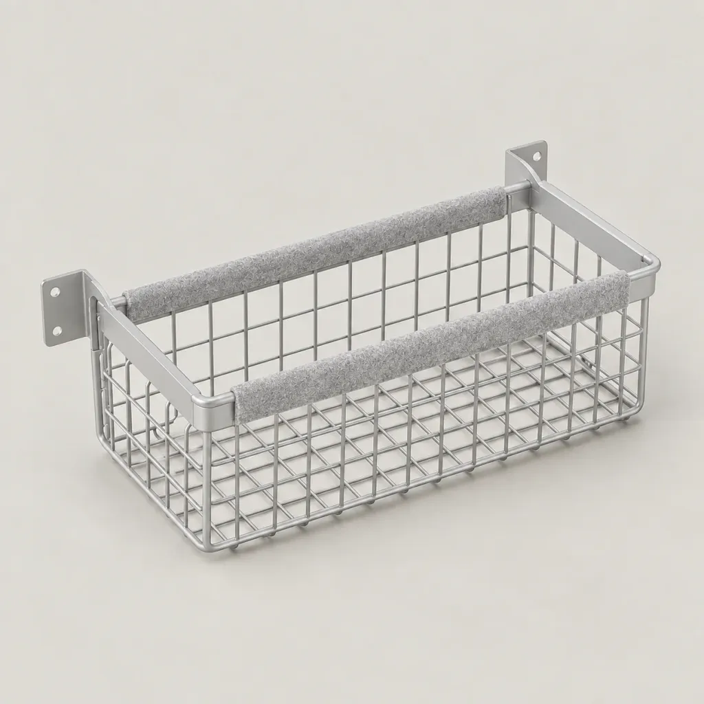 Under-Desk Cable Tray — Silver
