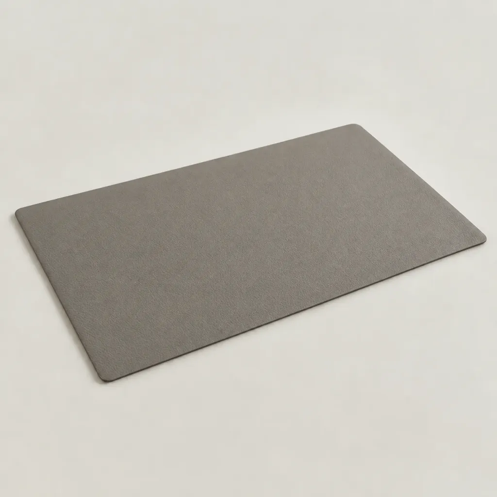 Vegan Leather Desk Mat — Stone