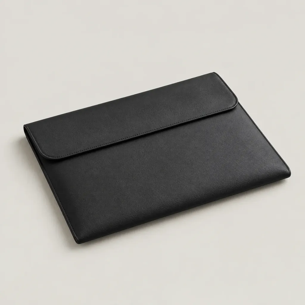 Vegan Leather Sleeve — Black