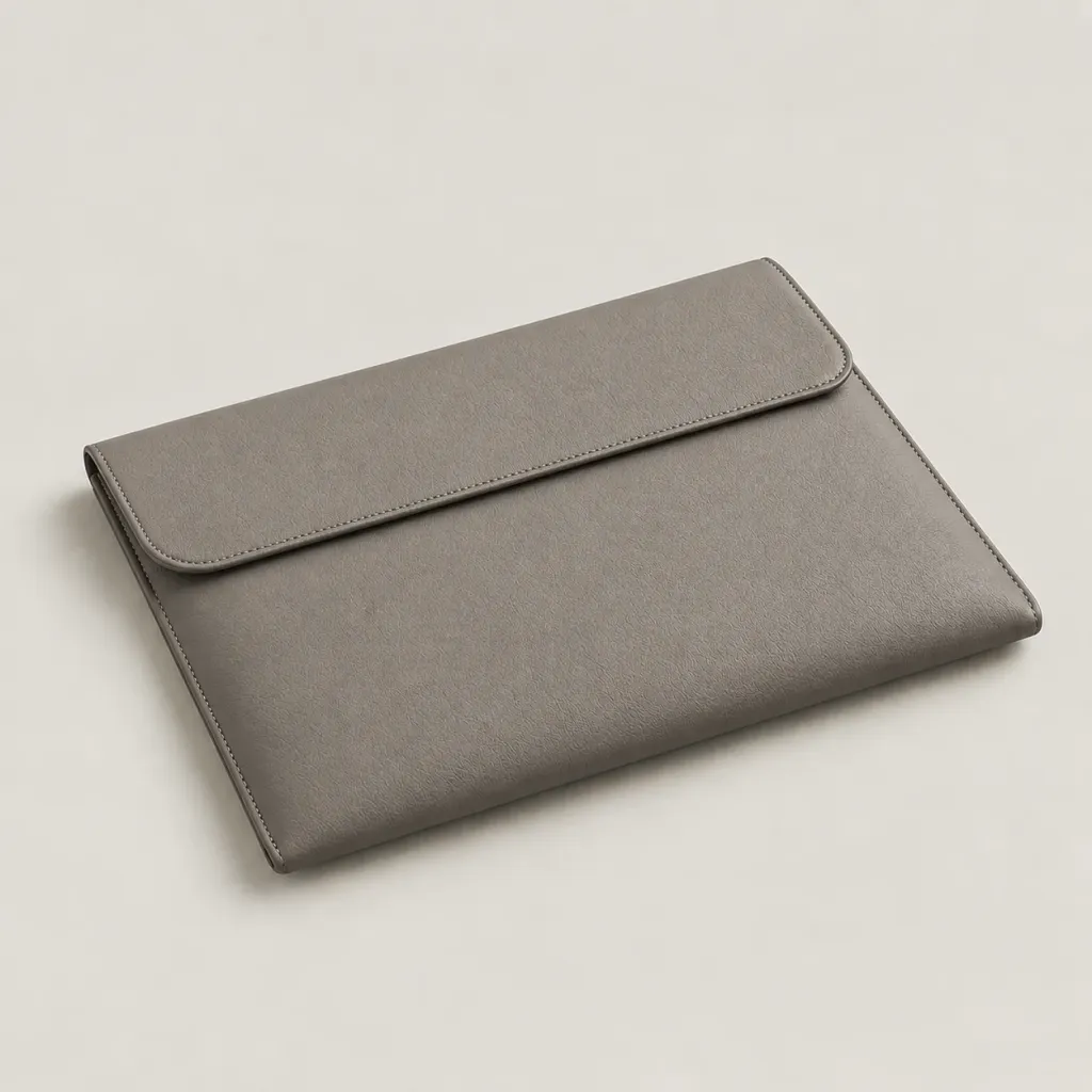 Vegan Leather Sleeve — Stone