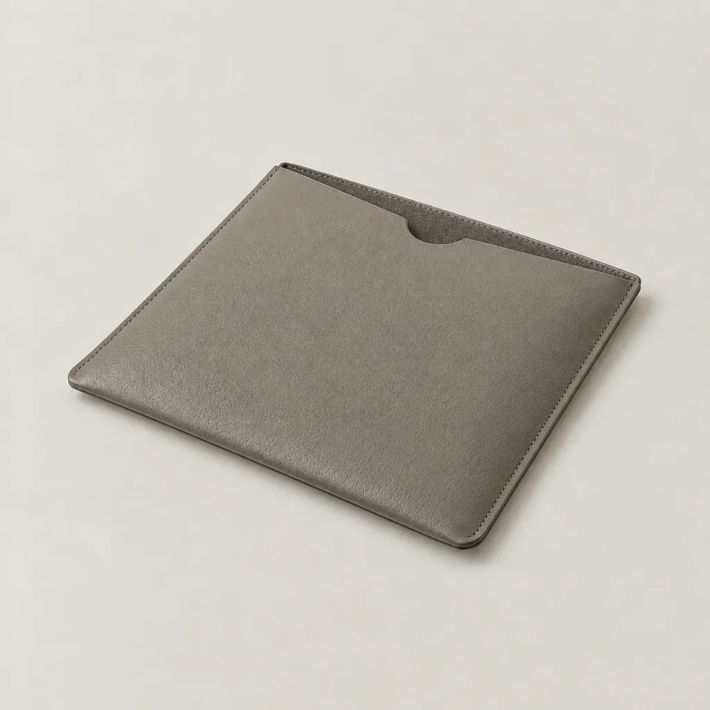 Vegan Leather Tablet Sleeve — Stone