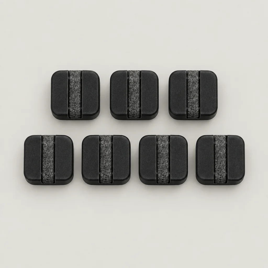 Weighted Cable Clips (Set of 6) seen from above